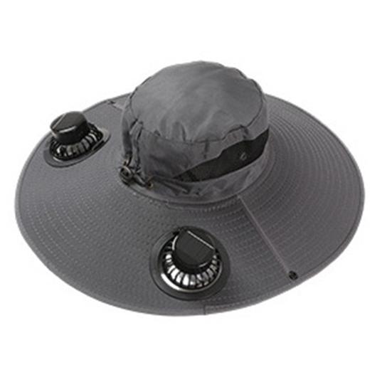 Мужская шляпа от солнца, широкополая шляпа для активного отдыха с вентилятором двойного действия, охлаждающая технология, походная шляпа для велоспорта, рыбалки