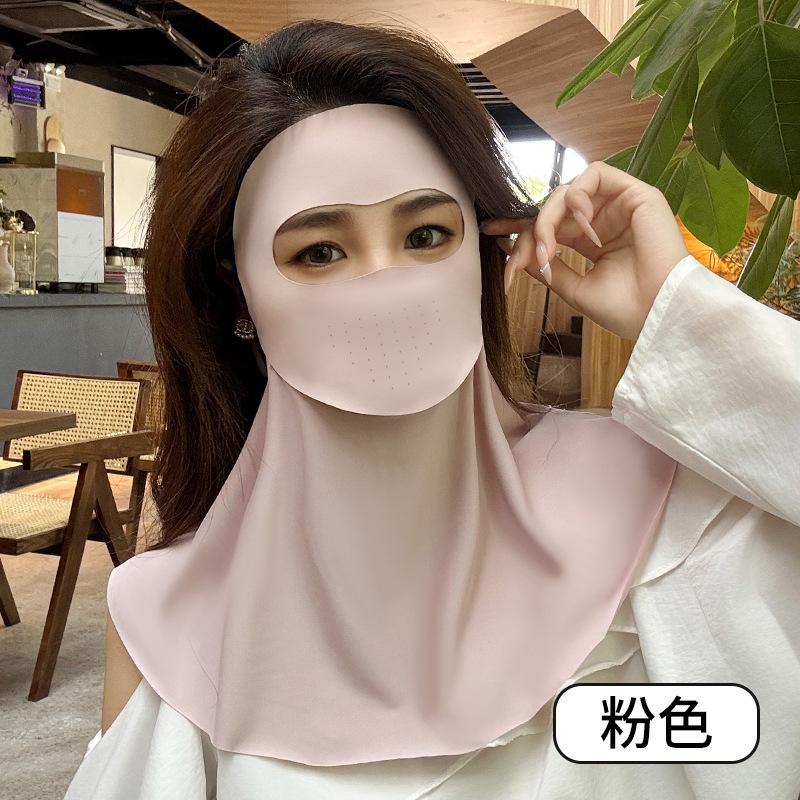 Banxia's same style sun protection face mask for summer, with an ice silk feel, provides full-face sun protection and UV protection, facekini cycling
