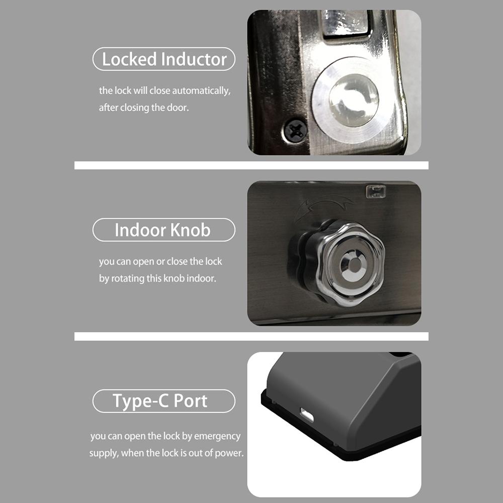 Smart Lock Keyless Entry Door Lock Anti-theft Biometric Password Door Lock Tuya App Remote