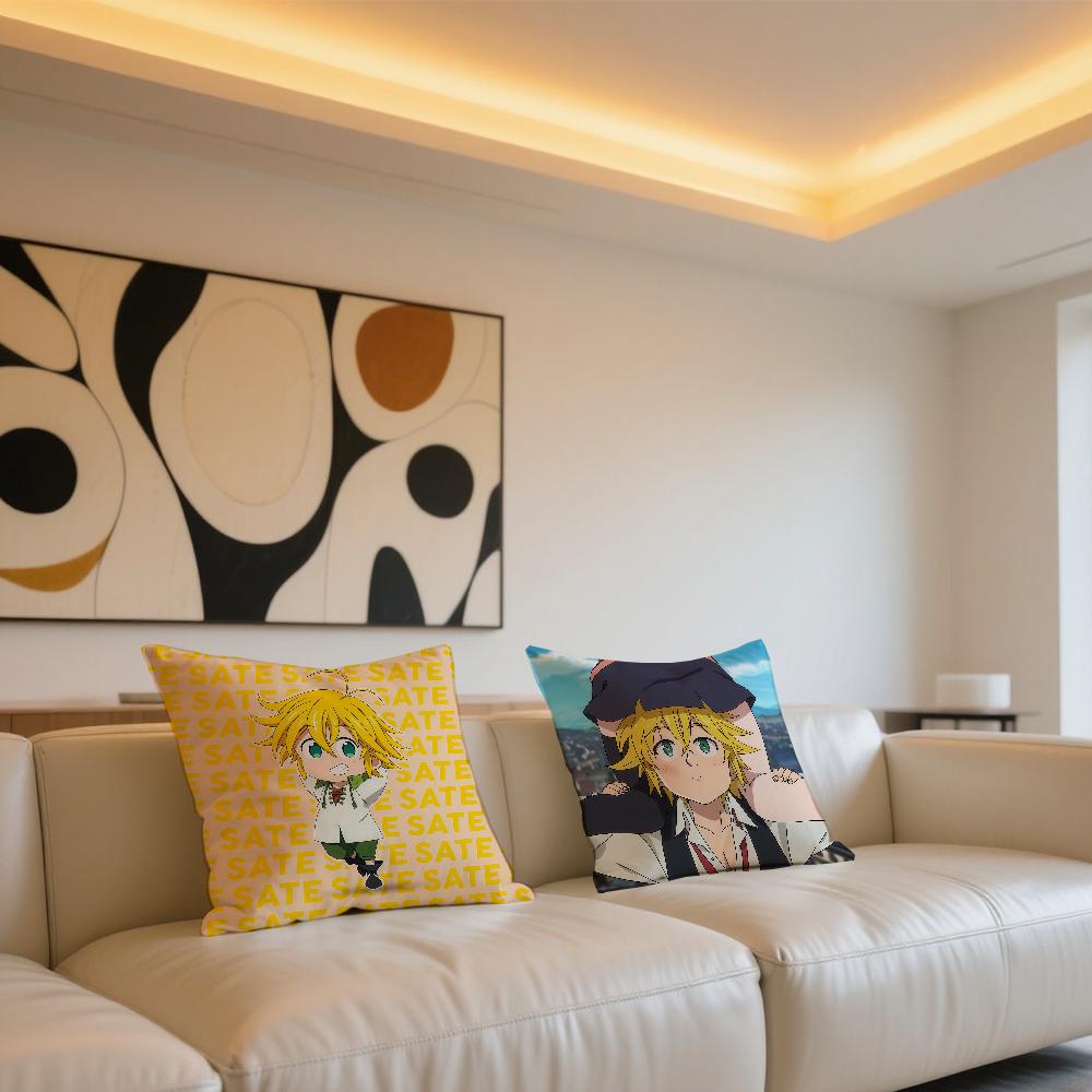 Anime The S-Seven D-Deadly Sins Meliodas cushion cover Comfortable and soft bedding skin friendly leisure sofa car pillowcase