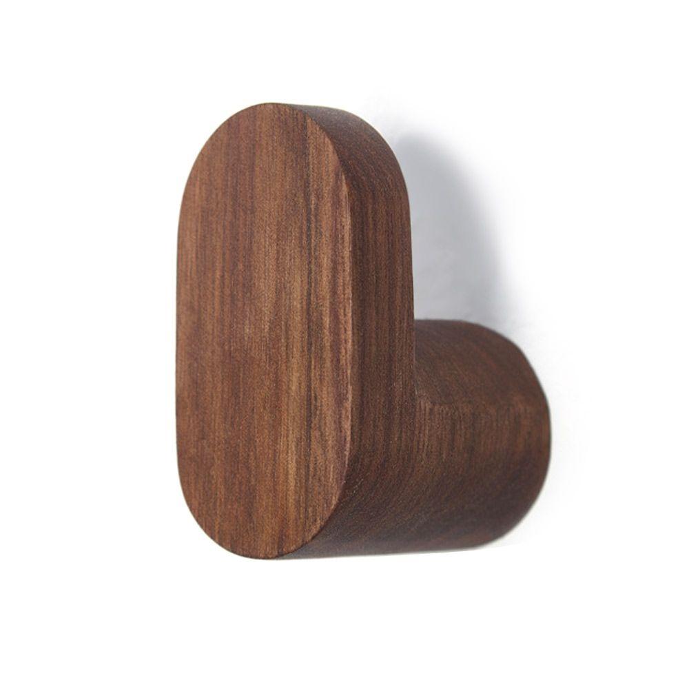 Деревянный декоративный крючок-пуансон, настенный держатель для ключей, дверная вешалка, крючок для халата, крючок для душа