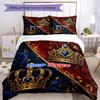 3PC Custom Name Royal Crowns Roses Bedding Set Printed Bedding Set Duvet Cover Closure Includes 1 Duvet Cover & 2 Pillowcases for All Seasons Bedroom