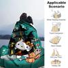 1pc Cartoon Hello Kitty Halloween Adventure Blanket Room Decor, Soft Bedding Cover, Living Room, Travel, Camping, Car Blankets, Beach, Office Naps, Pe