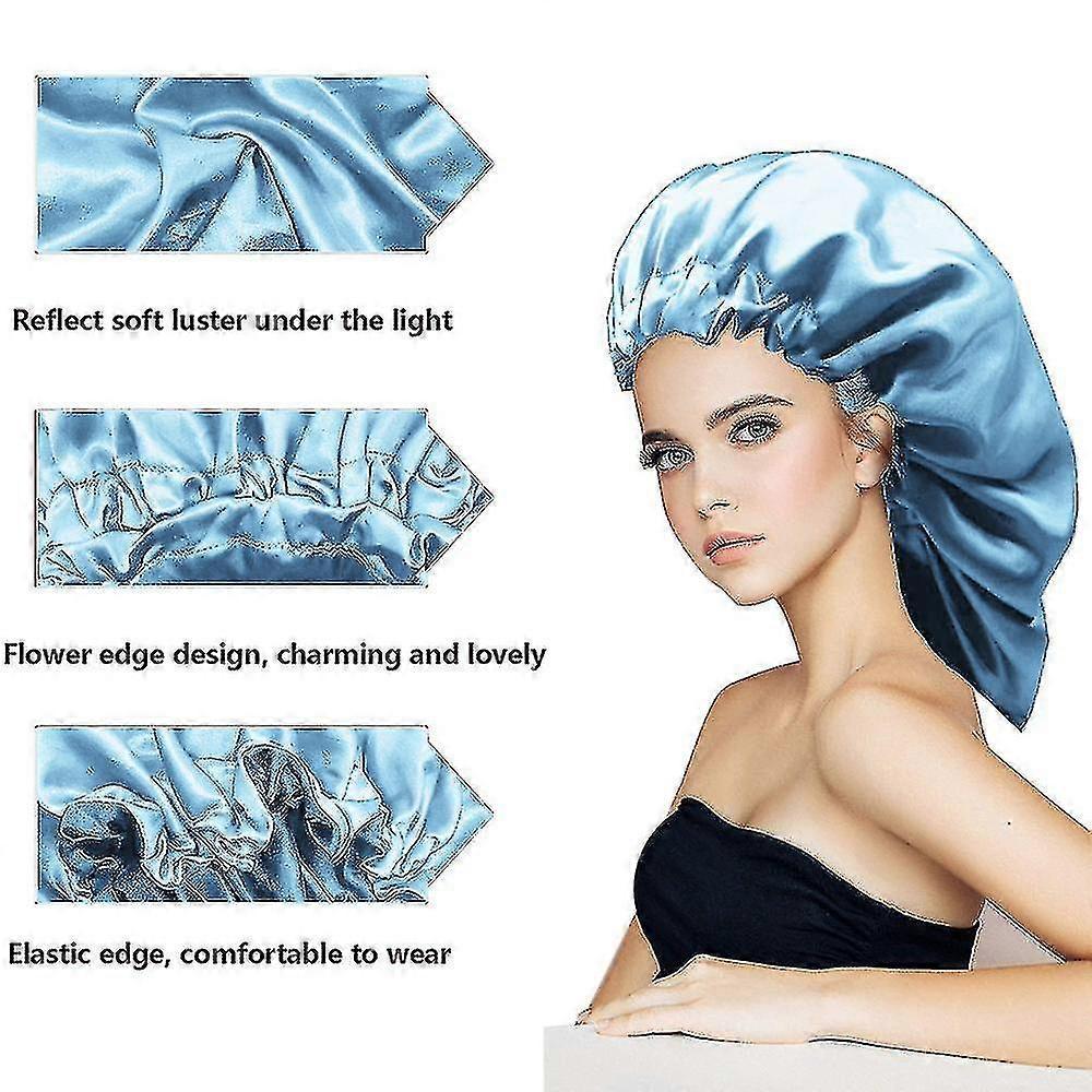 Satin Silk Bonnet Sleep Cap Extra Large Day And Night Cap Hat