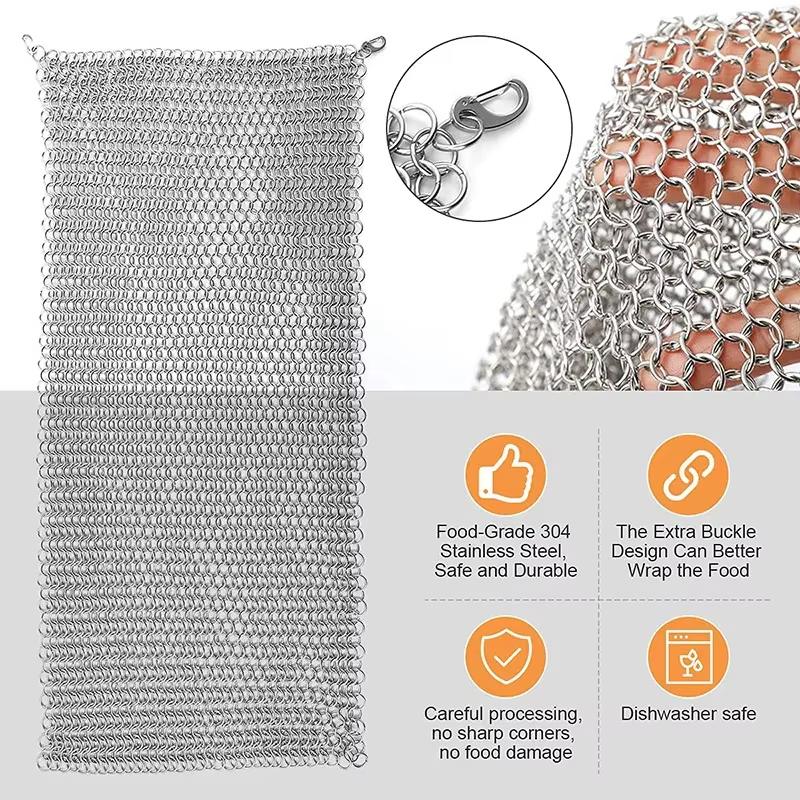 Пищевая нержавеющая сталь Сетчатый мешок для су-вид Вес для раковины Поддерживает продукты погруженными Многоразовый кухонный аксессуар