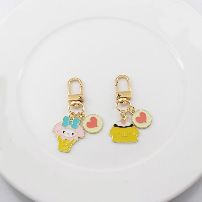 Мультяшный Аниме My Melody Пурин Собака Синнаморолл Куроми Маленькая Звезда Kawaii Металлический Брелок Милая Девочка Украшение для Сумки Подвеска
