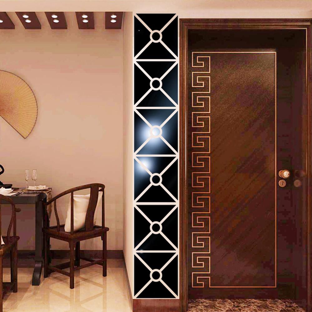 Современный стиль зеркала Съемная Наклейка Искусство Настенная Наклейка Домашняя Комната DIY Декор