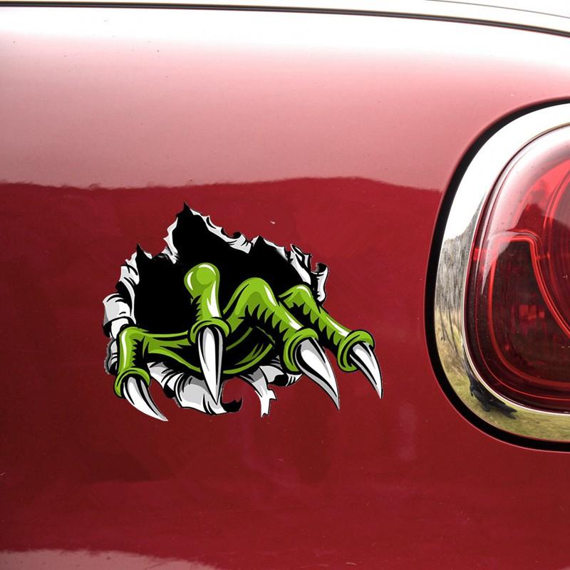 Tri Koshki KCS329 3D Monster Claws In The Wall Car Sticker PVC Decals Motorcycle Sticker On Car Truck Bumper Laptop Fridge