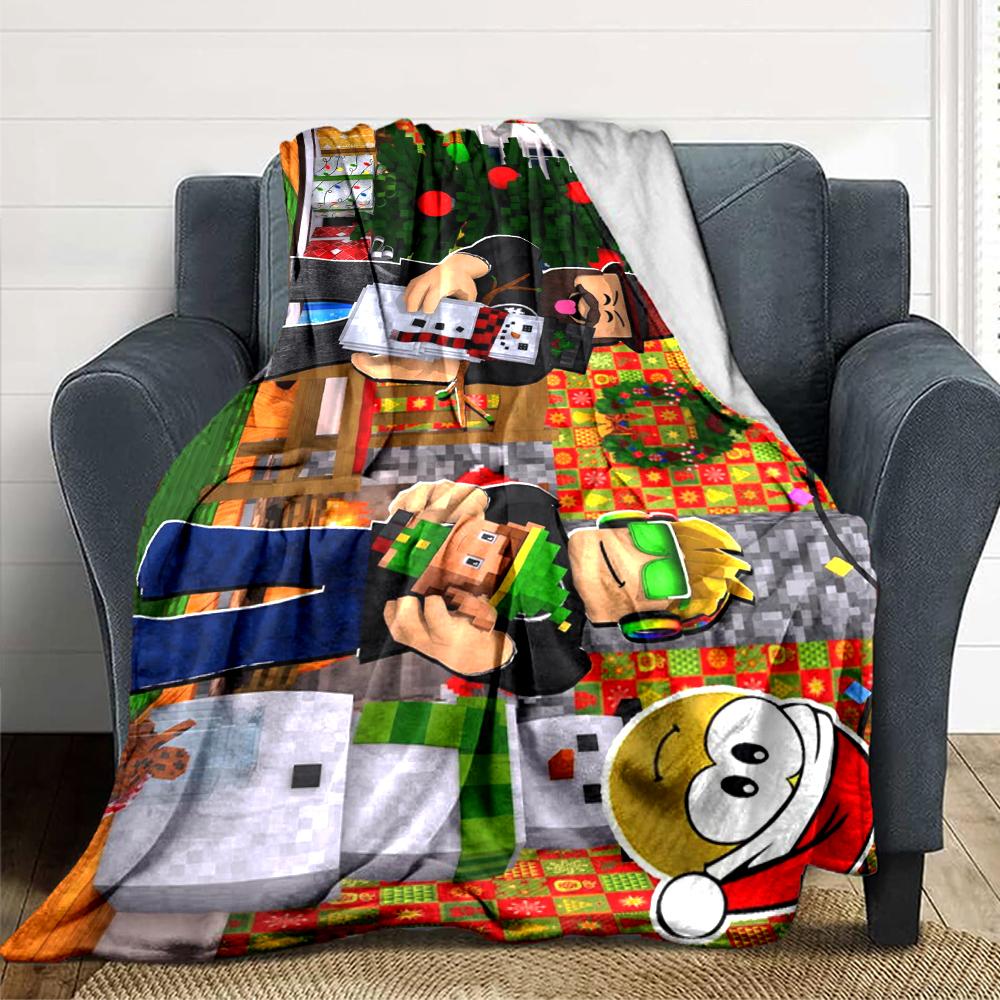 1Pc Elf Shelf Roblox Blanket Soft Throw Blanket For Home Bedroom Bed Sofa Travel Office Solid Christmas Blanket