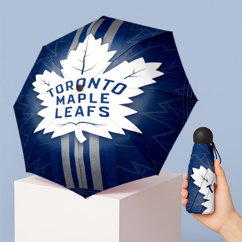 Напечатанные 5? Toronto Maple LeafsСложить Мини-зонт 8?Складной ветрозащитный зонт с ребрами для женщин, карманный