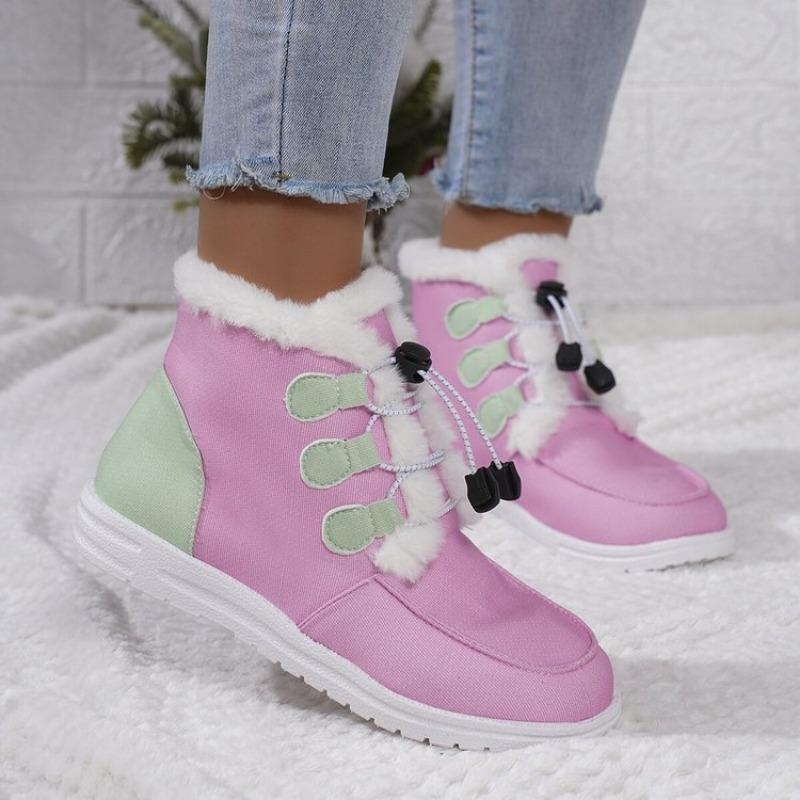 Large size high-top cotton shoes autumn new elastic strap wind women's shoes warm boots