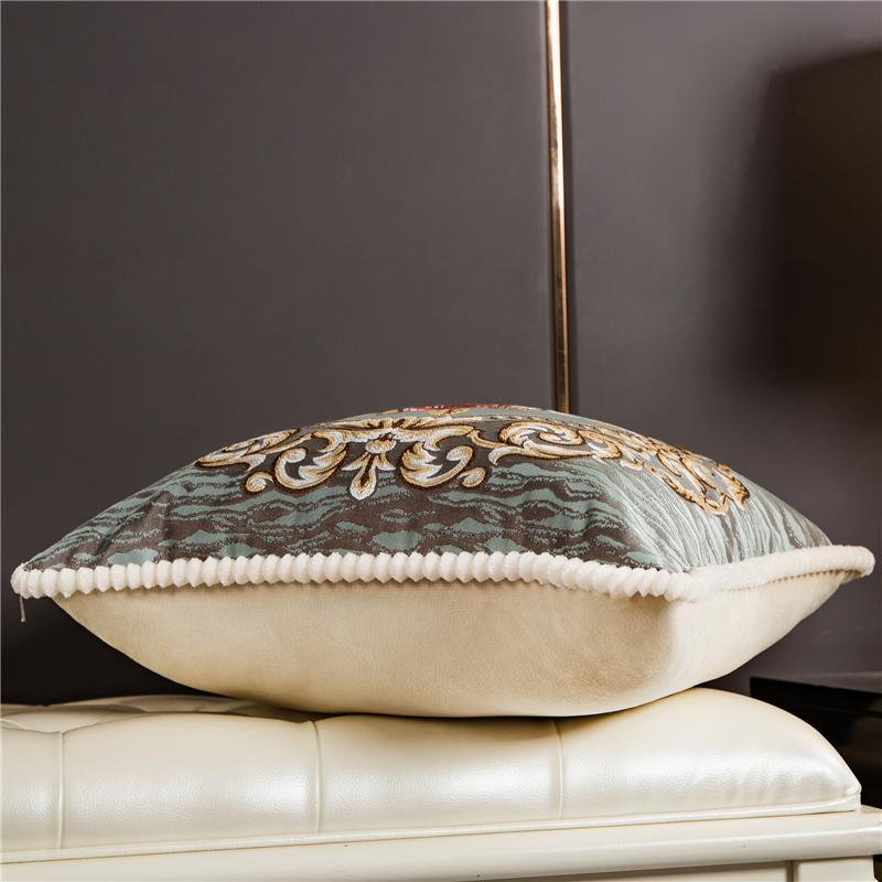 48x48cm Classical European Flower Jacquard Decorative Cushion Cover for Sofa Chair Throw Pillow Case