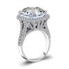 Womens Cluster Engagement Cubic Zirconia Luxury Architecture Platinum Plated Ring For Women