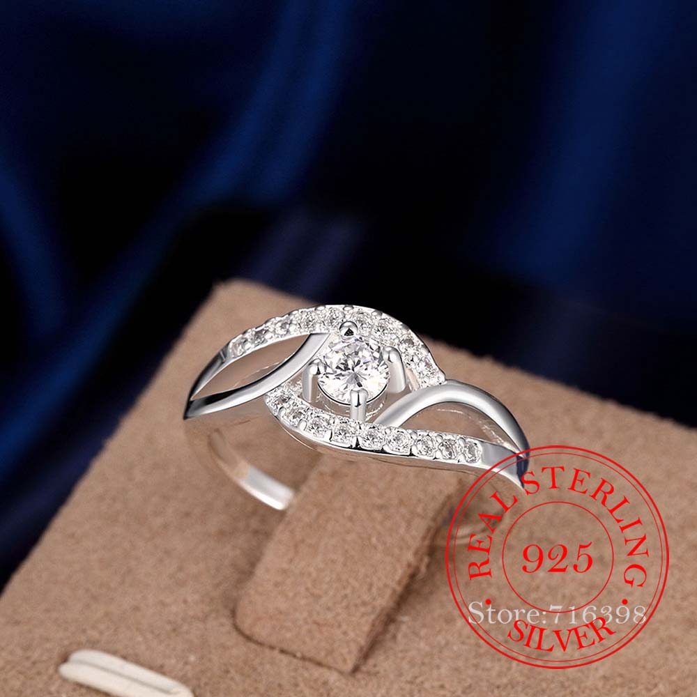 Ювелирные изделия из стерлингового серебра 925 пробы, винтажные роскошные обручальные серебряные кольца класса AAA+ с кристаллами для женщин, модные украшения Anel De Prata, подарок