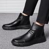 Ботинки мартин зимние мужские кожаные ботинки кожаные ботинки с высоким берцем бархатные теплые британские хлопковые ботинки повседневные кожаные ботинки мужские