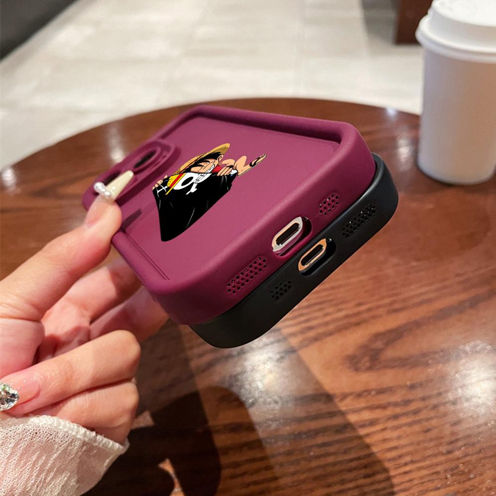 LZ28 One Piece Luffy Gear 5 Silicone Phone Case for iPhone 11 13 14 15 16 Pro Max 7 8 16 Plus 12 Mini XS Max XR Shockproof Back Cover