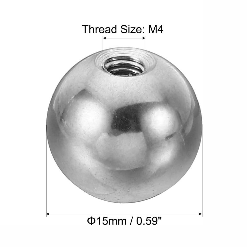 4 шт. серебряные шариковые гайки M4/M6, круглые шариковые гайки с резьбой для сверления, осветительные приборы, украшения своими руками