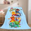 Pokemon Anime Print Blanket Warm Comfortable Flannel Cover For Bedrooms, Sofas, Beds, Chairs  LXR125