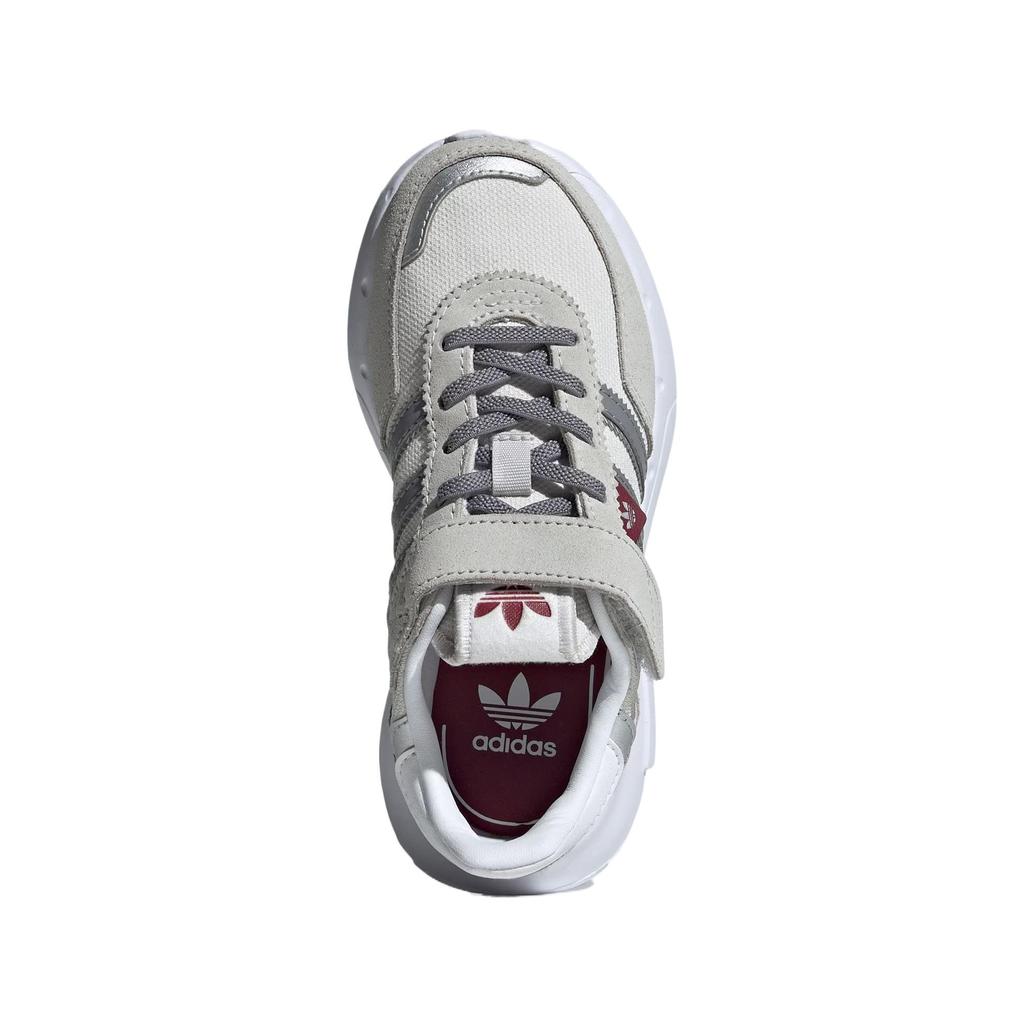 Adidas Retropy F2 Leather Comfortable Abrasion Resistant Low top Kids Lifestyle Shoes Gray Kids' JP7032