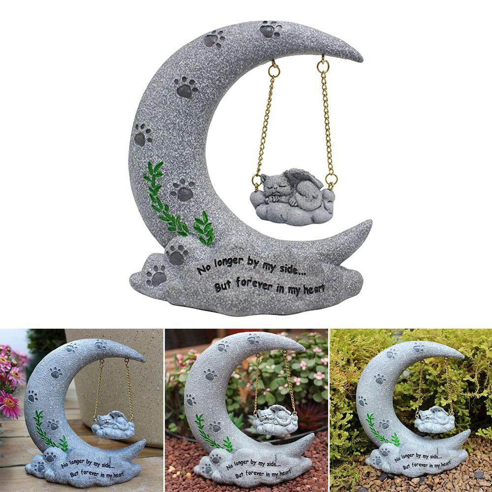 Resin Pet Memorial Stone Cat Passing Away Bereavement Gifts Cat Memorial Gifts Garden