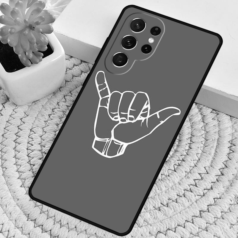 Чехол для телефона TPU Surfer Surf Hang Loose Shaka для Samsung Galaxy note 10 pro S26 S25 S24 S23 S22 Ultra Plus S21 FE S20