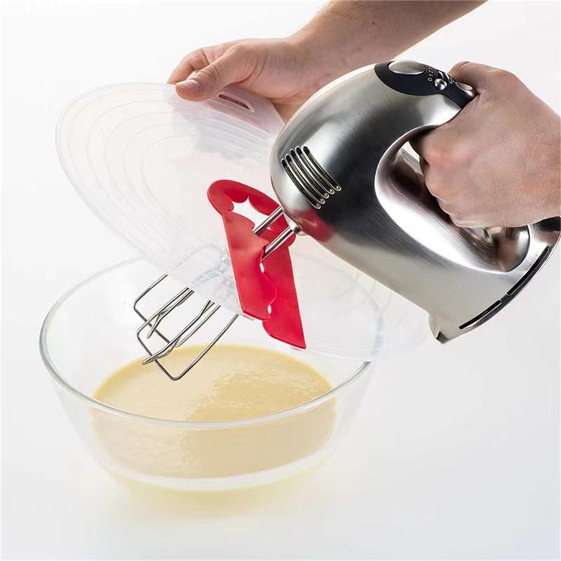 1PC Silicone Hand Mixer Splatter Guard Kitchen Reusable Mixing Bowl Anti Splash Cover Round Whisk Cover