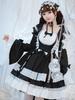 [Milky Time] Fishtail Lolita Dress with Hemline Made, 2-Way (Black)