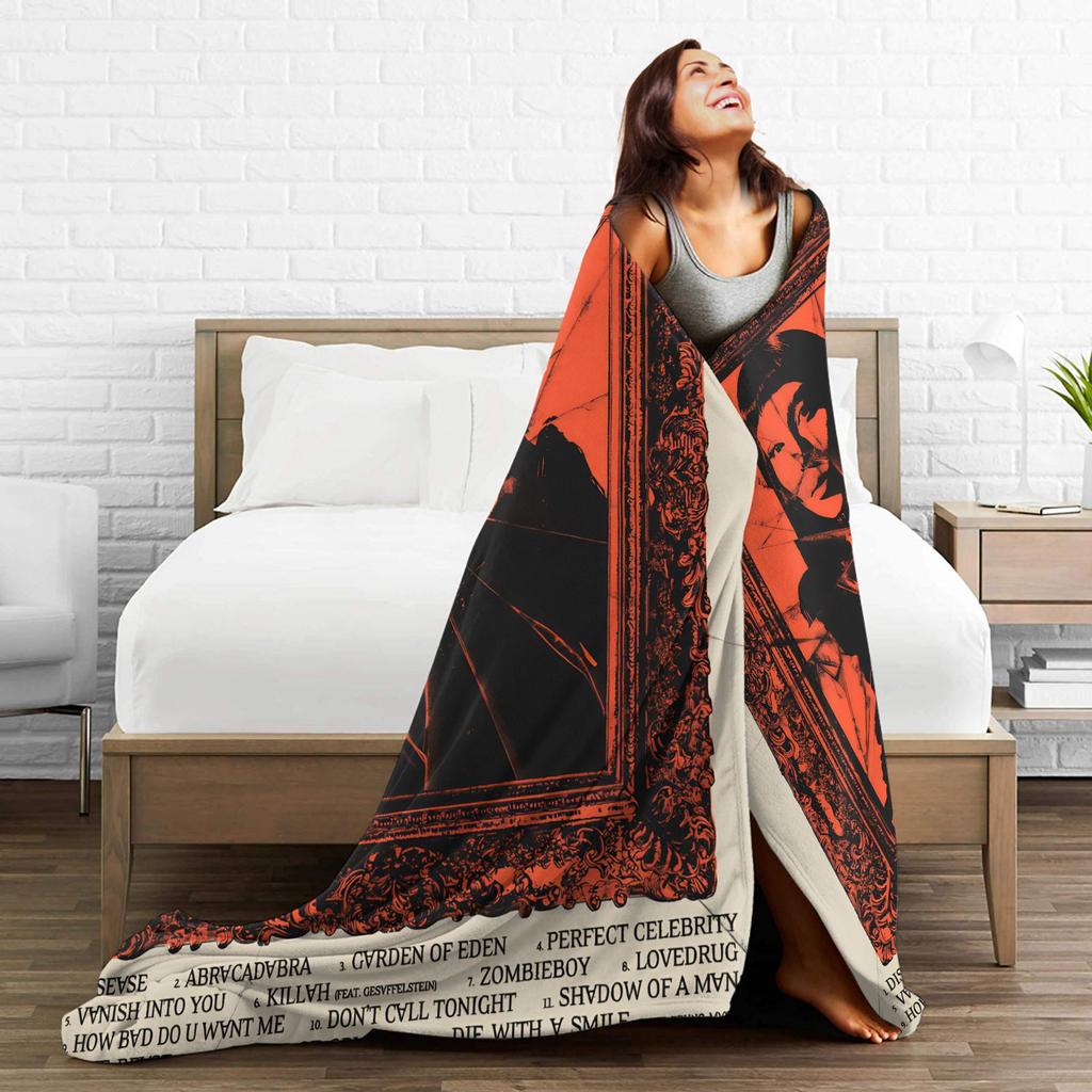 Lady Gaga Mayhem 2025 Album Blankets Camping Flannel Throw Blanket For Home Decor Warm Soft Custom DIY Quality Bedspread Gift