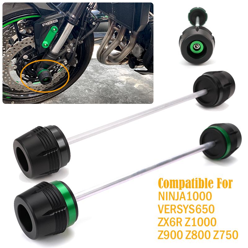 Для KAWASAKI Z900 Z650 Z800 ZX6R VERSYS650 NINJA1000 Z1000SX Z1000 R мотоциклетная вилка переднего моста, защита от столкновений, слайдер, колесо