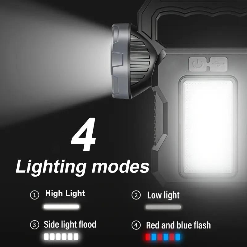 Светодиодный портативный кемпинговый фонарик с солнечной подзарядкой, подходит для кемпинга, чрезвычайных ситуаций, перебоев с электроэнергией, использования в помещении/на открытом воздухе