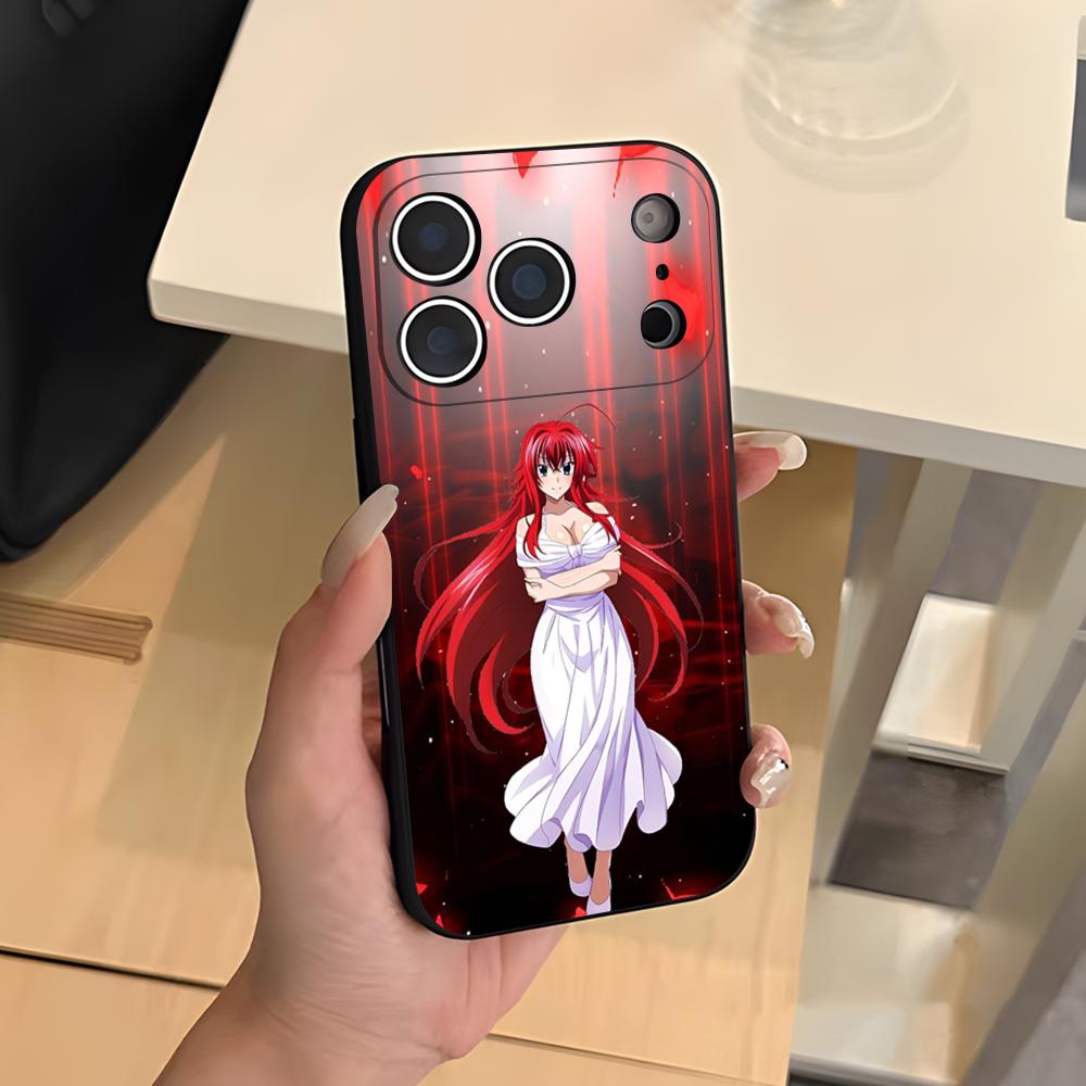 Чехол для телефона DXD Риас Г-Гремори для IPhone 17 Air 16 E Pro Max 15 14 13 Mini 12 Pro 11 Max Plus Черный Мягкий