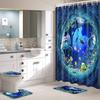New Fashion 4Pcs/Set Shower Curtain Bathroom Waterproof Floor Rug Lid Toilet Cover Bath Mat Set