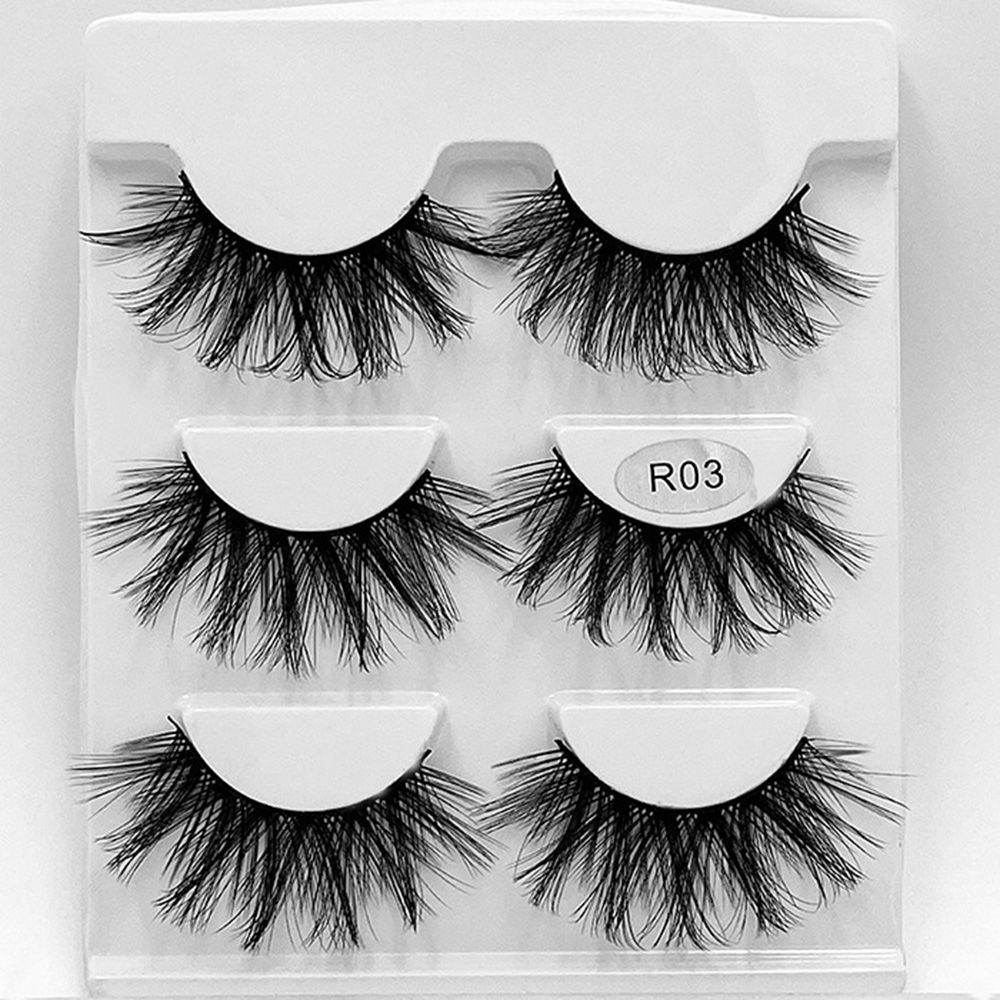 Eye Extension Long Natural Dramatic 100% Cruelty free False Eyelashes 3D Mink Lashes 20mm Fluffy