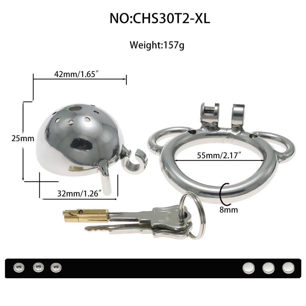 Pot Lid Chastity Cage Male Abstinence Penis Restraint Sissy Urethral Chastity Device Concealed Genitals Adult Toy with Belt 18+