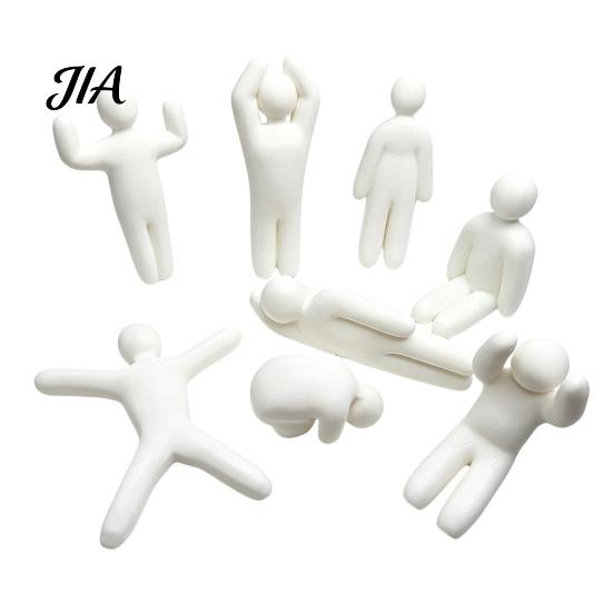 Handmade Art Collection 8Pcs Paintable Blank 3D Printed Chameleon Figurines, DIY Unpainted White Craft Project Model Kit with Painting Brushes,