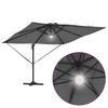 Roma Parasol with LED Light Strips Anthracite 286 x 284 x 270 cm