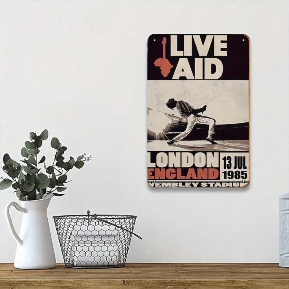 Металлический Настенный Постер, Винтажный Концерт Live Aid 1985 года, Декор для Бара