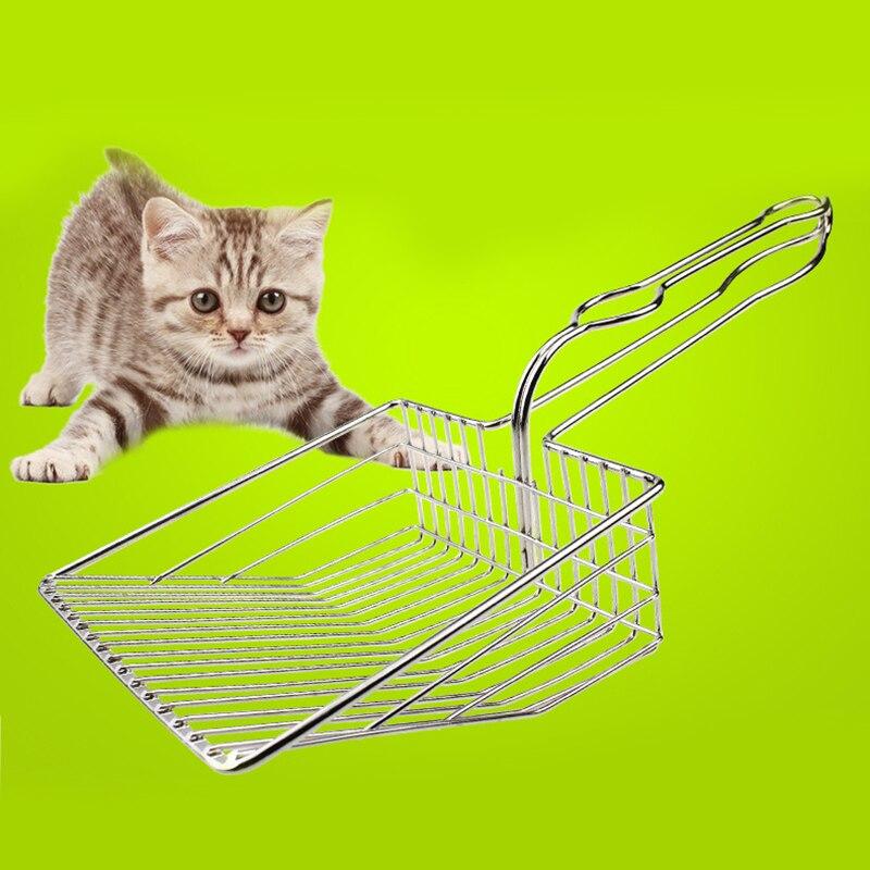 Stainless Steel Cat Litter Scoop Metal Pooper Scoopers Pets Litter Sand Shovel Pet Shit Artifact Dogs Shovel Pet Cleanning Tool