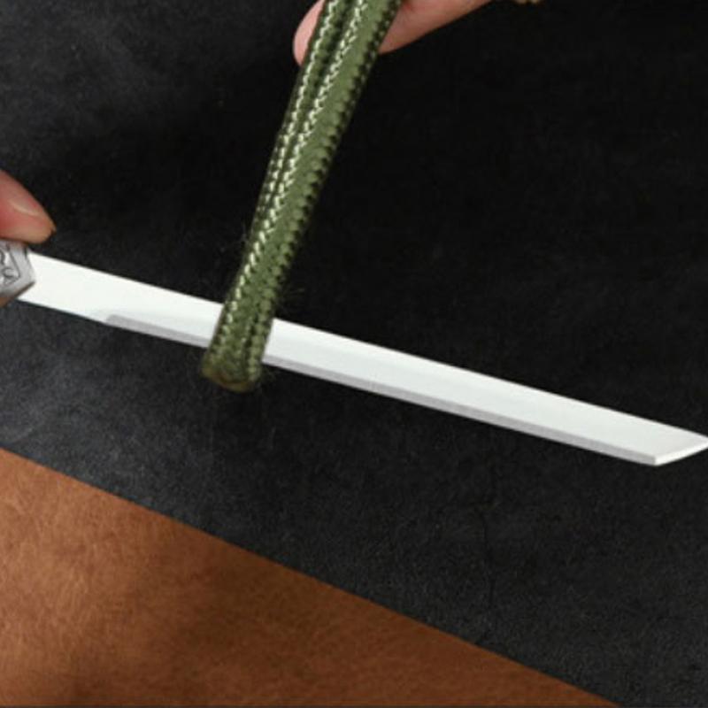 1 шт., портативный небольшой прямой нож для кемпинга и отдыха на природе, высокопрочный нож для фруктов из нержавеющей стали с рукояткой под имитацию дерева