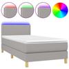 Maison Exclusive - Sommier à lattes de lit matelas LED Gris clair 100x200 cm Tissu