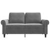 Vidaxl Sofa 2-Osobowa, Ciemnoszary, 120 Cm, Tapicerowana Aksamitem