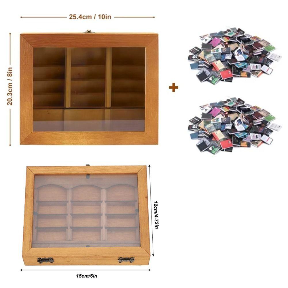 Bookshelf Decor Anxiety Bookshelf Handmade Home Desktop Decoration Bookshelf Sensory Toys Wooden Fidget Toys Figurine Statue