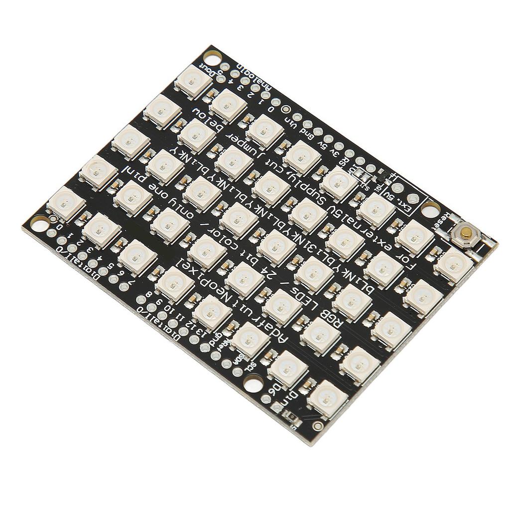 WS2812B 5050 RGB Светодиодная плата разработки с интегрированным драйвером, 5x8, 40 бит, полноцветная, для отеля