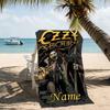 Customizable personalized beach towels rock Ozzy Osbourne themed designs.Suitable for the beach, yoga, sports;ideal as beach accessories