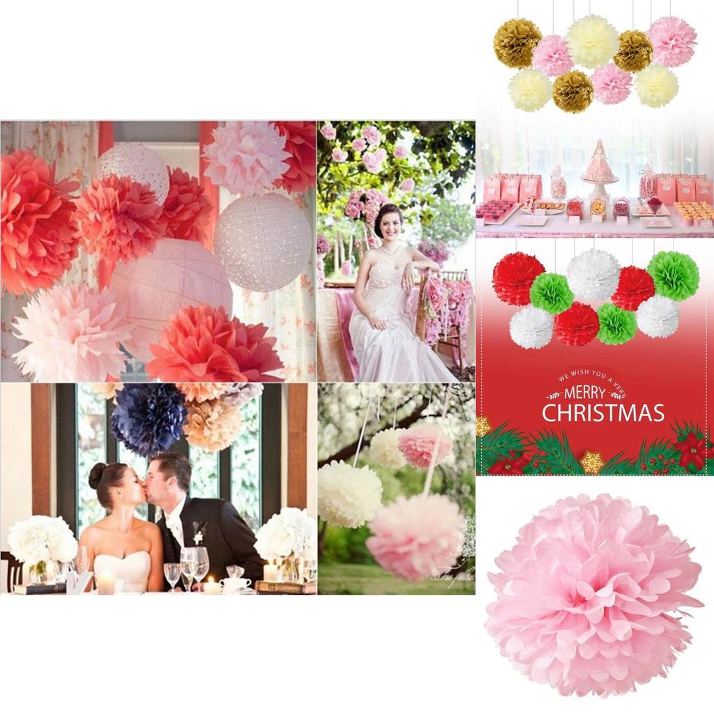 Очаровательные 9 шт. 8'' 10'' Помпоны из папиросной бумаги для стильного декора детской комнаты и праздников