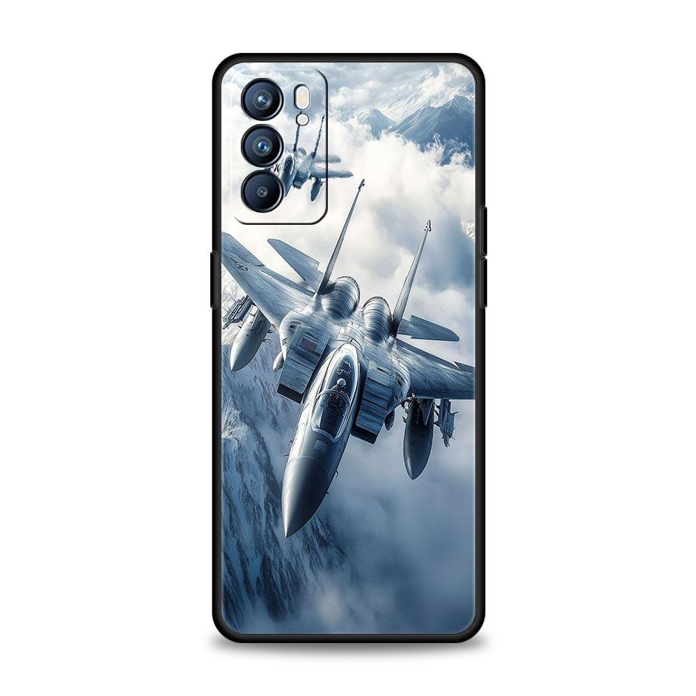 Чехол для телефона Oppo Reno13 Reno12 Reno11 F Reno10 Pro A54 5G Find X5 A53 A52 A9 A17 4G A79 A80 A98 с рисунком Самолет Вертолет