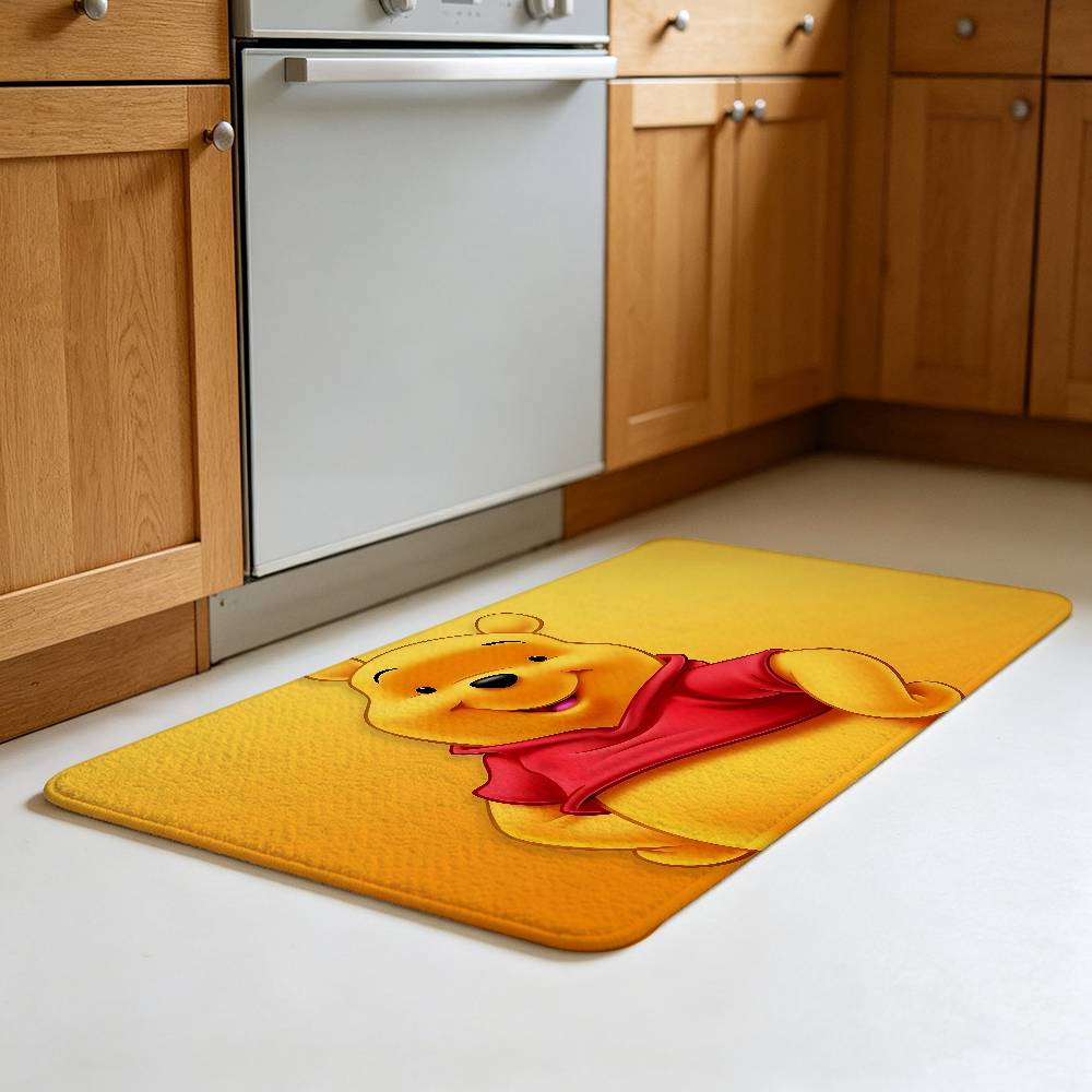 Cartoon Cute P-PoohS-B-BearS Floor Mat Footpad Mats Style Soft Bedroom Floor House Laundry Room Mat Anti-skid Household Carpets