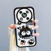 KEYSION Shockproof Case for Itel RS4 with Lanyard Soft Silicone Cute 3D Cartoon Doll Phone Back Cover for Itel RS4