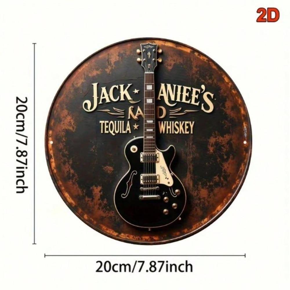Винтажный металлический настенный декор Ретро гитарный знак для бара Рустикальное искусство кантри-музыки