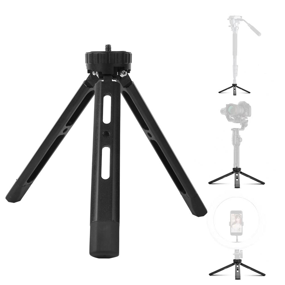 Aluminium Alloy Mini  Desktop Tripod Adjustable 1 4   Screws for SLR Mirrorless Camera Mobile